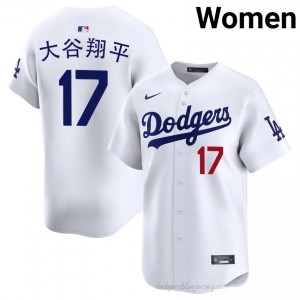 Shohei Ohtani #17 White Baseball Jersey | Women LA Dodgers Premium MLB Uniform 27c33743