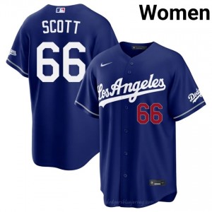 Women Tanner Scott #66 Royal Alternate Limited Baseball Jersey | Dodgers Official MLB Design Vqb5bF98