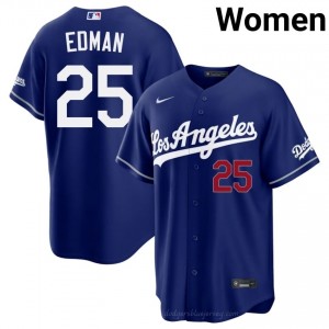 Women Tommy Edman #25 L.A. Dodgers Royal Elite Baseball Jersey| Stitched Authentic 60uUPa50