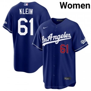 Women Will Klein #61 Royal Alternate Limited Baseball Jersey | Los Angeles Dodgers Official MLB Design NNNyF299