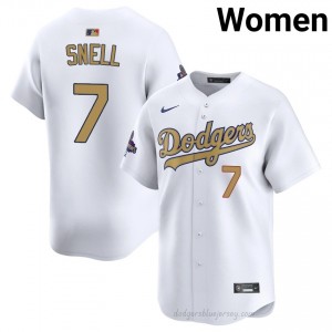 2026 Gold Collection White Blake Snell #7 Women Baseball Jersey | LAD Limited Edition MLB Player Gear 78v45b28