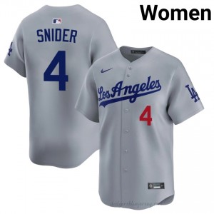 L.A. Dodgers Duke Snider #4 Grey Women Premium Jersey | MLB Collectible Baseball Uniform 48a8id53