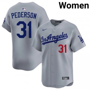 Joc Pederson #31 Grey Baseball Jersey | Women L.A. Dodgers Premium MLB Uniform A01k8x23