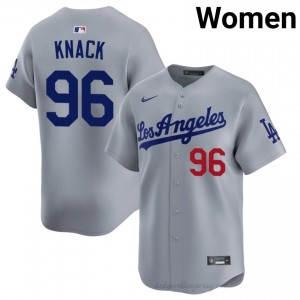 Grey Landon Knack #96 Women Baseball Jersey | L.A. Dodgers Limited Edition MLB Player Gear 0DUwyQ21