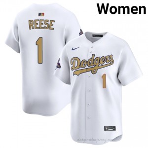 LAD Pee Wee Reese #1 2026 Gold Collection White Women Premium Jersey | MLB Collectible Baseball Uniform 7i6ic565