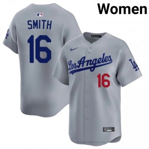 Grey Will Smith #16 Women Baseball Jersey | L.A. Dodgers Limited Edition MLB Player Gear B3bJ6774
