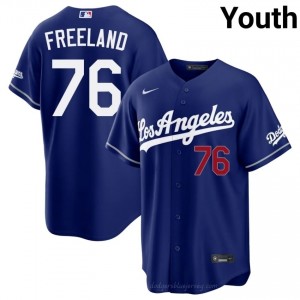 Alex Freeland #76 Royal Baseball Jersey | Youth LA Dodgers Premium MLB Uniform 016Ff241