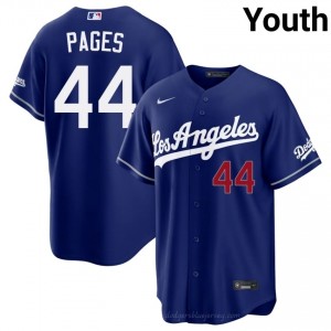 Royal Andy Pages #44 Youth Baseball Jersey | L.A. Dodgers Limited Edition MLB Player Gear GW8EfP12