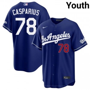 Ben Casparius #78 Royal Baseball Jersey | Youth L.A. Dodgers Premium MLB Uniform eba70R41