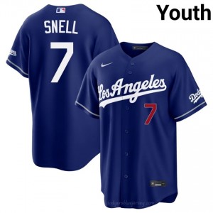 Blake Snell #7 Royal Baseball Jersey | Youth Los Angeles Dodgers Premium MLB Uniform 7864uE76