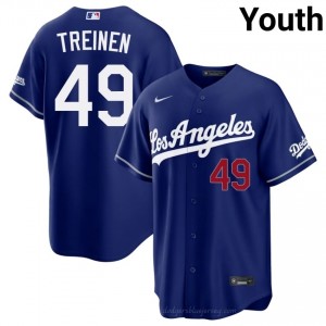Blake Treinen #49 Royal Baseball Jersey | Youth LAD Premium MLB Uniform 26M31S27