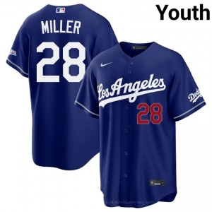 Royal Bobby Miller #28 Youth Baseball Jersey | Los Angeles Dodgers Limited Edition MLB Player Gear 6Y626c12
