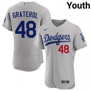 Brusdar Graterol #48 Gray Baseball Jersey | Youth Los Angeles Dodgers Premium MLB Uniform D1A8LT18