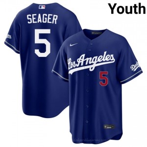 Corey Seager #5 Royal Baseball Jersey | Youth Los Angeles Dodgers Premium MLB Uniform 8J413J77