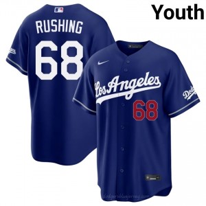 Dalton Rushing #68 Royal Baseball Jersey | Youth LAD Premium MLB Uniform c4e6dL97
