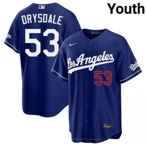 Don Drysdale #53 Royal Baseball Jersey | Youth Los Angeles Dodgers Premium MLB Uniform q3Q6Uj41