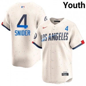 Duke Snider #4 Cream Baseball Jersey | Youth Dodgers Premium MLB Uniform Lp3tp354