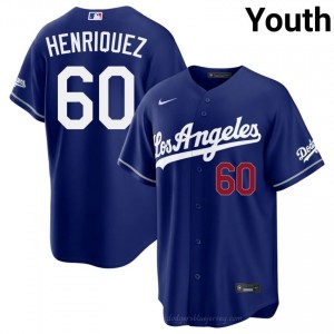 Edgardo Henriquez #60 Royal Baseball Jersey | Youth Los Angeles Dodgers Premium MLB Uniform KA32f695
