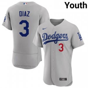 Edwin Diaz #3 Gray Baseball Jersey | Youth Los Angeles Dodgers Premium MLB Uniform qFY1Xm70