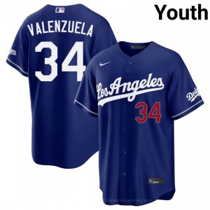 Fernando Valenzuela #34 Royal Baseball Jersey | Youth L.A. Dodgers Premium MLB Uniform 0Kx83836