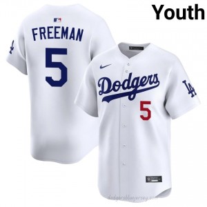 #5 Freddie Freeman White On-Field Style Baseball Jersey | Youth Authentic LA Dodgers MLB Apparel s03F2215