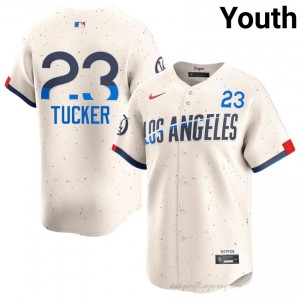 Dodgers Kyle Tucker #23 Cream Youth Premium Jersey | MLB Collectible Baseball Uniform 22oBYy60