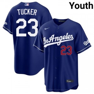 Royal Kyle Tucker #23 Youth Baseball Jersey | LA Dodgers Limited Edition MLB Player Gear 3850n665