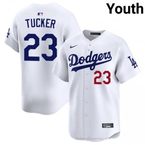 Youth Kyle Tucker #23 White Alternate Limited Baseball Jersey | LA Dodgers Official MLB Design F0vIPv25