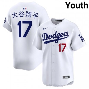 #17 Shohei Ohtani White On-Field Style Baseball Jersey | Youth Authentic LA Dodgers MLB Apparel 7w5V6m62