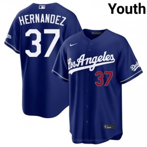 Teoscar Hernandez #37 Royal Baseball Jersey | Youth LAD Premium MLB Uniform 6pE5LU53