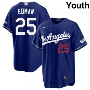 Tommy Edman #25 Royal Baseball Jersey | Youth Dodgers Premium MLB Uniform t111Ui46