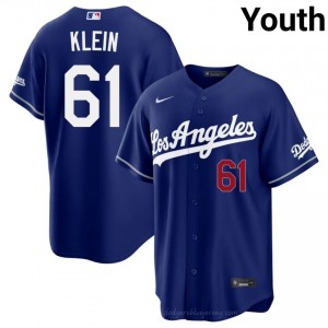Royal Will Klein #61 Youth Baseball Jersey | LA Dodgers Limited Edition MLB Player Gear 13202065