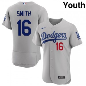 Will Smith #16 Gray Baseball Jersey | Youth Los Angeles Dodgers Premium MLB Uniform E3w5pb20