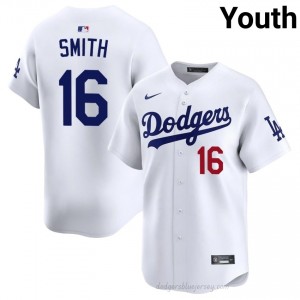 #16 Will Smith White On-Field Style Baseball Jersey | Youth Authentic LA Dodgers MLB Apparel scVR6455