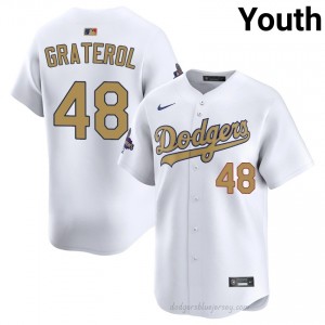 2026 Gold Collection White Brusdar Graterol #48 Youth Baseball Jersey | LAD Limited Edition MLB Player Gear KBiI4748