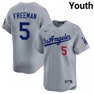 Grey Freddie Freeman #5 Youth Baseball Jersey | L.A. Dodgers Limited Edition MLB Player Gear 3W2Drw57