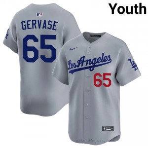 Grey Paul Gervase #65 Youth Baseball Jersey | L.A. Dodgers Limited Edition MLB Player Gear 8Qb7bs19
