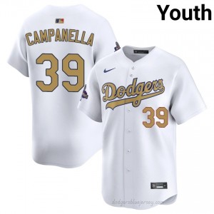 Roy Campanella #39 2026 Gold Collection White Baseball Jersey | Youth LAD Premium MLB Uniform 75V8LE97