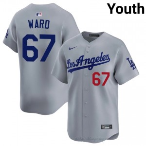 Ryan Ward #67 Grey Baseball Jersey | Youth L.A. Dodgers Premium MLB Uniform 20ad2W48