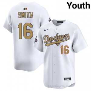 Will Smith #16 2026 Gold Collection White Baseball Jersey | Youth LAD Premium MLB Uniform 46854555